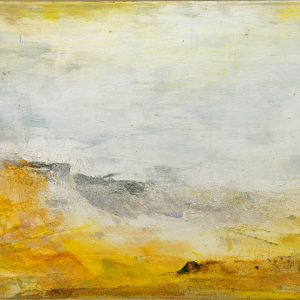 Almeria, inspiriert von der Wüste Taberna; semiabstrakte Landschaft in Gelbtönen von Dagmar Reiche