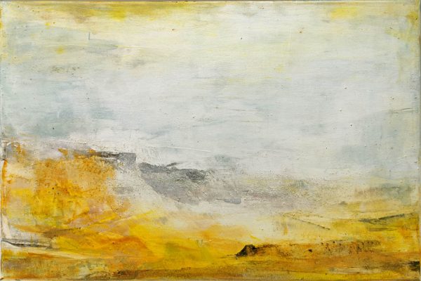 Almeria, inspiriert von der Wüste Taberna; semiabstrakte Landschaft in Gelbtönen von Dagmar Reiche
